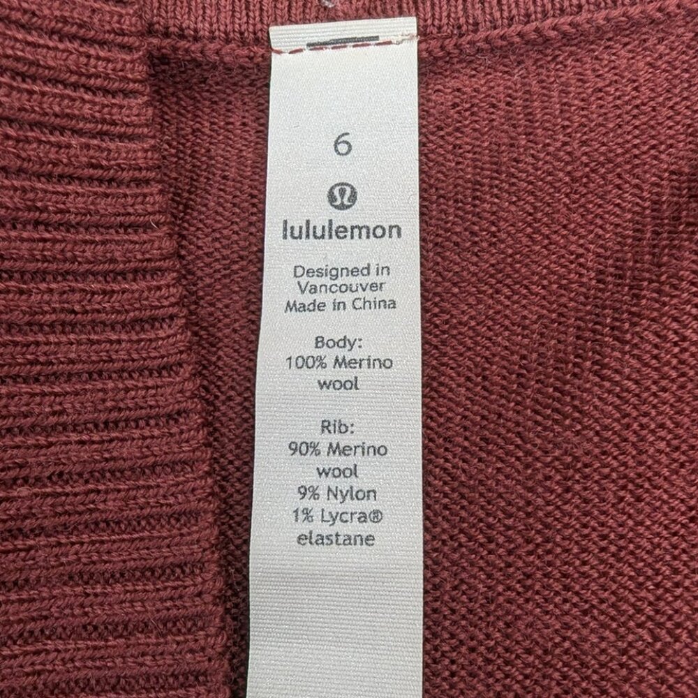 Lululemon Sit In Lotus Wrap II Style Number: W4ANWS Burgundy,Cassis Size 6 - Picture 11 of 15